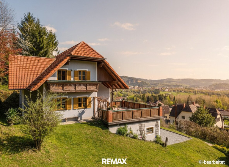 Haus - 8591, Maria Lankowitz - Einfamilienhaus in Maria Lankowitz mit Garage, Terrasse, 2 Balkonen, Fernsicht und großem Grundstück