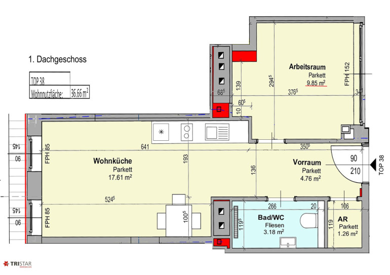 Wohnung - 1200, Wien - NEU! • U6 JÄGERSTRASSE • 15 NEUBAU DACHGESCHOSSWOHNUNGEN • FÜR ANLEGER UND EIGENNUTZER • EIGENTUM • 1200 WIEN •