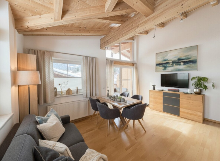 Wohnung - 6391, Fieberbrunn - Dachgeschosswohnung mit Sichtdachstuhl & Sonnenbalkon