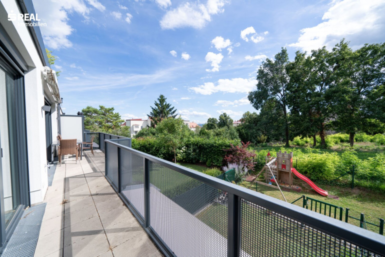 Wohnung - 7000, Eisenstadt - Wunderschöne Terrassenwohnung in Niedrigenergie - 78m², Wohnküche, 2 Zimmer, Südwestbalkon, 2 Garagenplätze!