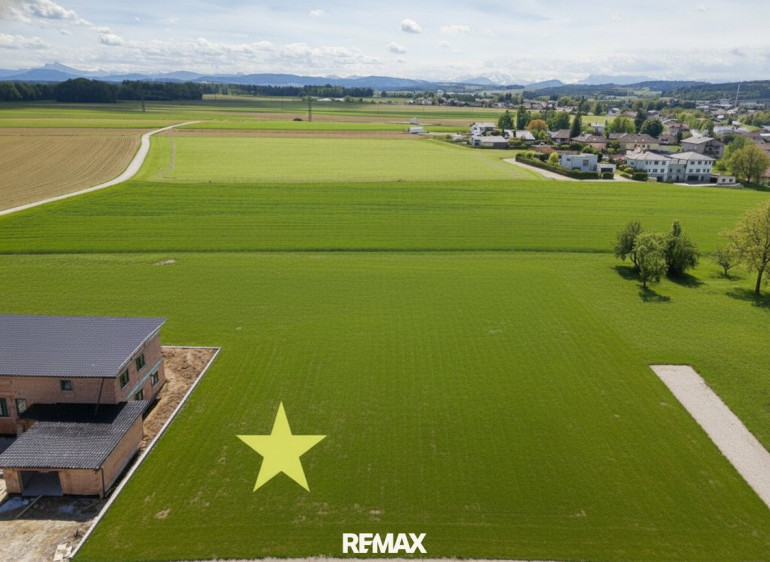 Grundstück - 5223, Pfaffstätt - Baugrundstück in 5223 Pfaffstätt-Kuglberg – ruhig gelegen mit südlichem Panoramablick