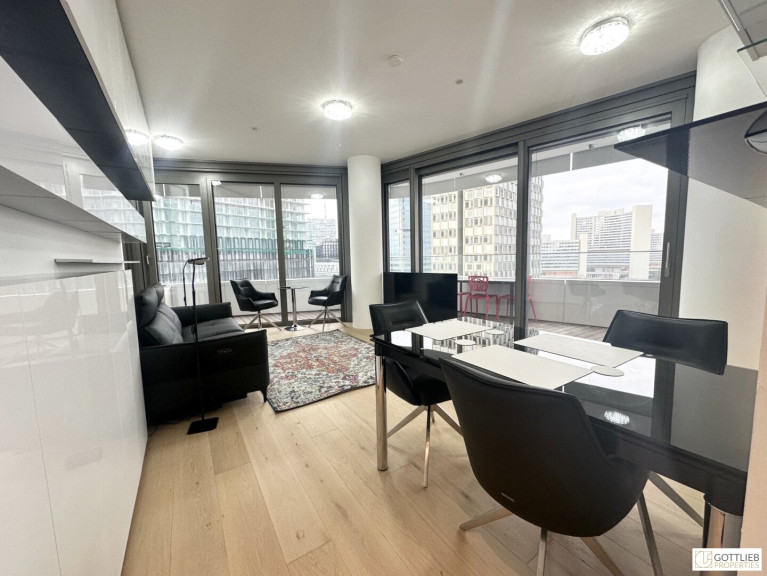 Wohnung - 1220, Wien - Erstbezug Danube Flats! Komplett möblierte 2-Zimmer-Wohnung mit zwei Terrassen in U-Bahn-Nähe