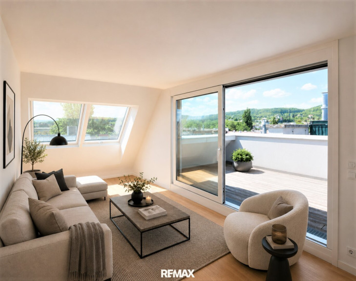 Wohnung - 1130, Wien - Exklusive Dachgeschosswohnung mit Terrasse & Fernblick – modernes Wohnen in begehrter Lage des 13. Bezirks