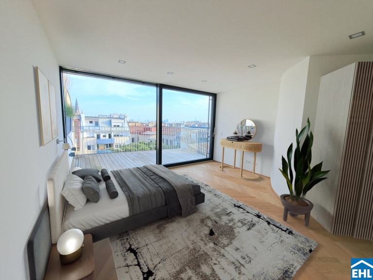 Wohnung - 1040, Wien - Stilvolle Maisonettewohnung mit Kamin und Dachterrassen im 4. Bezirk