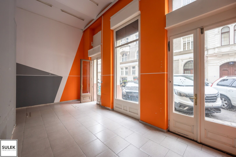 Einzelhandel - 1060, Wien - Geschäftslokal mit breiter Straßenfront, großen Schaufensterflächen und flexiblem Grundriss nahe Mariahilferstraße