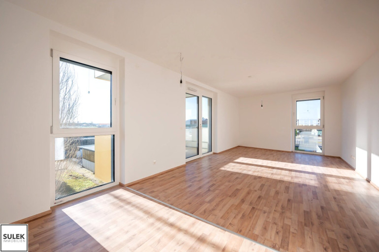 Wohnung - 7000, Eisenstadt - südwestlich ausgerichtete Eckwohnung mit Balkon: 3 Zimmer + 2 KFZ-Stellplätze; ERSTBEZUG in Eisenstadt!