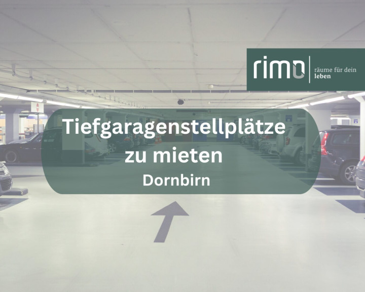 Immobilie - 6850, Dornbirn - Tiefgaragenplätze in Dornbirn in der Nähe vom Messepark zu mieten.