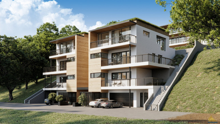 Haus - 4641, Steinhaus - Exklusive Doppelhaushälfte | TOP 02 in Steinhaus bei Wels – modernes Wohnen mit Pool, Garten & Panoramablick