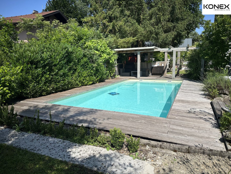 Haus - 5020, Salzburg - Stilvolles Einfamilienhaus mit Pool & Teich in begehrter Lage Salzburg-Moosstraße