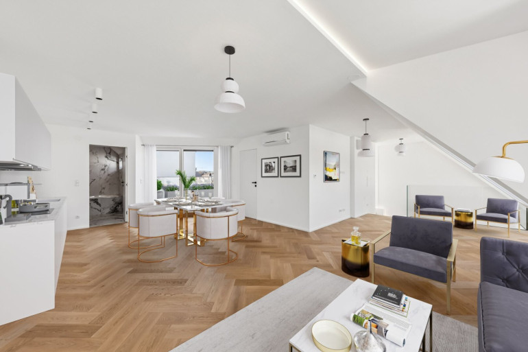 Wohnung - 1090, Wien - Luxuriöser Erstbezug: Dachgeschosswohnung mit Terrasse auf Wohnebene, Privatsphäre und freiem Blick