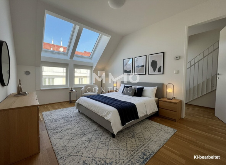 Wohnung - 1210, Wien - BEIM DONAUUFER: Lichtdurchflutete, klimatisierte Dachgeschoßwohnung mit Dachterrassen über den Dächern von Wien