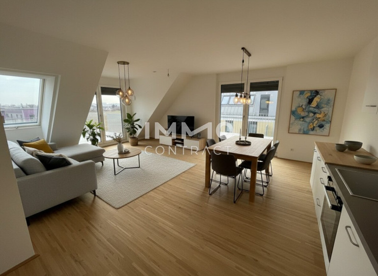 Wohnung - 1220, Wien - Jetzt Erstbezug sichern: 3-Zimmer-DG mit Kühlung, zwei Dachterrassen & 2 Monate mietfrei