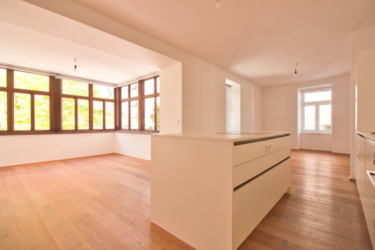 Wohnung - 1050, Wien - Wunderschöne 3-Zimmer-Altbauwohnung mit Parkettböden | Wohnküche | großes Bad mit Dusche und Badewanne