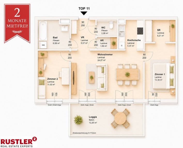 Wohnung - 8020, Graz - 2 MONATE MIETFREI | Citynah wohnen