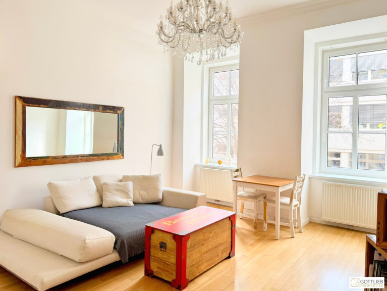 Wohnung - 1080, Wien - Bestlage beim Hamerlingplatz! Sonnige und möblierte 2-Zimmer-Altbau-Wohnung in Vorstadthaus