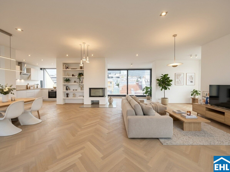 Wohnung - 1040, Wien - Luxuriöses Wohnen über den Dächern Wiens mit spektakulärem Ausblick