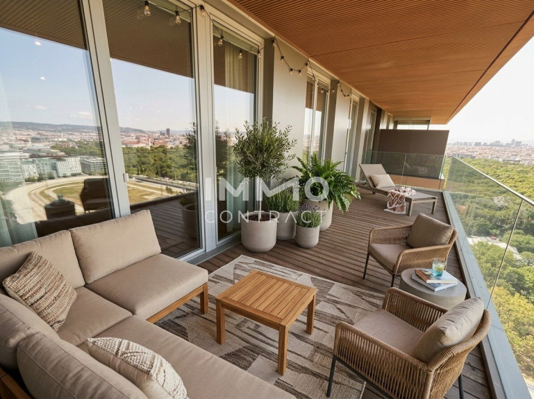 Wohnung - 1020, Wien - Exklusive 2-Zi-Penthouse-Wohnung mit Balkon & Traumblick in 1020 Wien – Infinity Pool + Concierge + Fitness etc. vorhanden