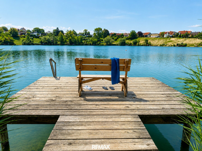 Sonstige - 2485, Wimpassing an der Leitha - Seeparadies – voll ausgestattetes Mobilheim auf ca. 120 m² Grundstück, Garten, Terrasse / Superädifikat