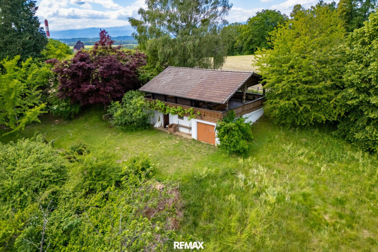 Haus - 8072, Dillach - Blockhaus auf Bergspitze mit 360° Blick von Slowenien bis über das Grazerfeld