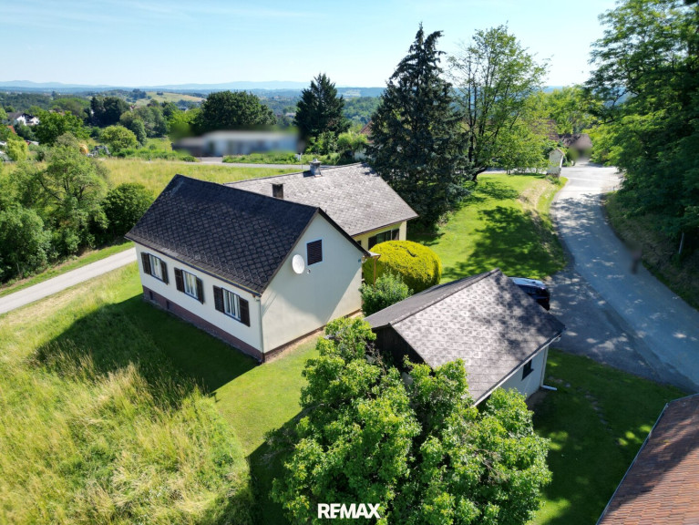 Haus - 7574, Neudauberg - Gemütliches Einfamilienhaus mit 5 Zimmer, Garage und Holzhütte in sonniger erhöhter Ruhelage mit Weitblick