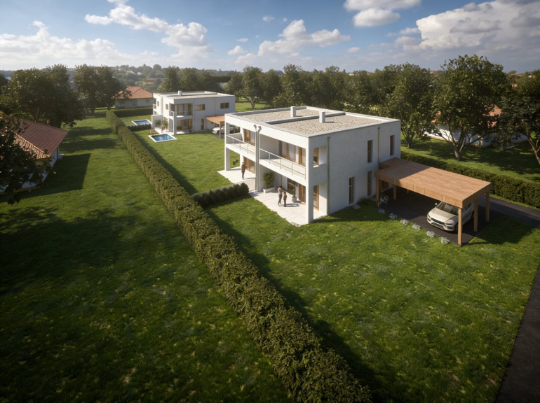 Haus - 2112, Lerchenau - Traumhafte Doppelhaushälfte in Lerchenau: Erstbezug mit Garten, Balkon & Terrasse! PROVISIONSFREI, direkt vom Bauträger!