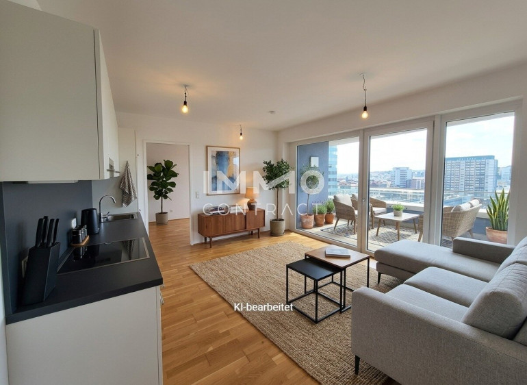 Wohnung - 4020, Linz - Wohnen über den Dächern von Linz - KOMPAKTE 2 Zi-Wohnung mit Blick zur GRÜNEN MITTE!