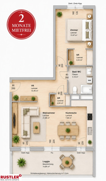 Wohnung - 8020, Graz - 2 MONATE MIETFREI | 2-Zimmer-Wohnung in zentraler Lage