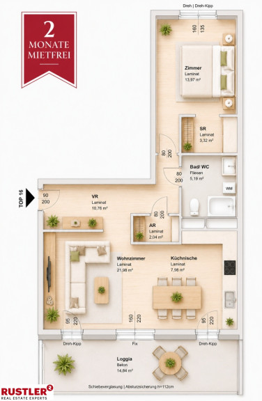 Wohnung - 8020, Graz - Einziehen & profitieren | 2 MONATE MIETFREI
