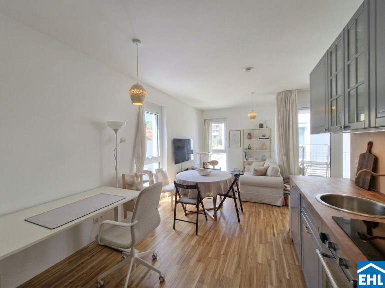 Wohnung - 1120, Wien,Meidling - Vollmöblierte & charmante 2-Zimmer-Wohnung mit Loggia im Wildgarten - Wohnen direkt am Rosenhügel