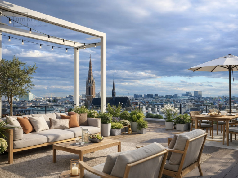 Wohnung - 1030, Wien / Wien 3., Landstraße - EIN PENTHOUSE DER EXTRAKLASSE – SKYLINE, POOL & ÜBER 100 M² FREIFLÄCHEN