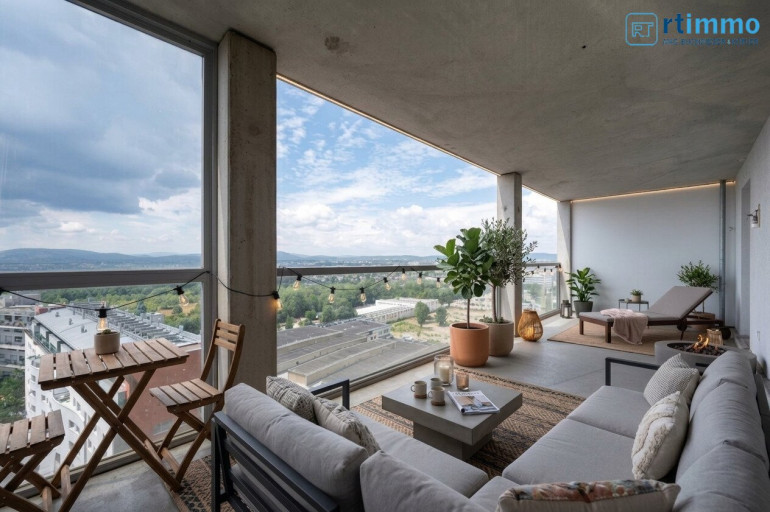 Wohnung - 1100, Wien - AVANT-GARDE ARCHITEKTUR COOP HIMMELBLAU: 3,5 ZIMMERWOHNUNG mit riesiger Loggia und Fernblick