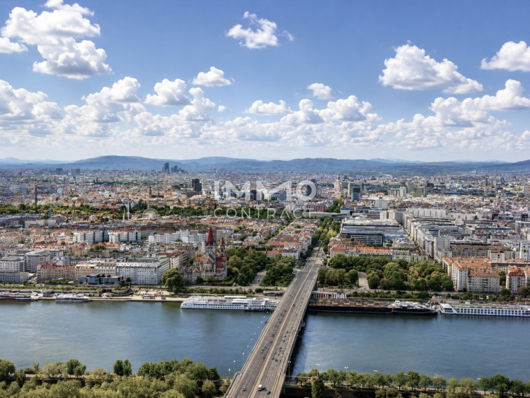 Wohnung - 1220, Wien - 45. Etage mit 37qm Loggia: DC2 Tower: SKY RESIDENCES ERSTBEZUG