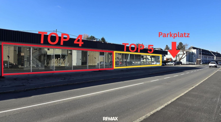 Einzelhandel - 8430, Leibnitz - Attraktives Geschäftslokal in bester Auto-Frequenzlage von Leibnitz – 132 m² mit großer Glasfront Top 4