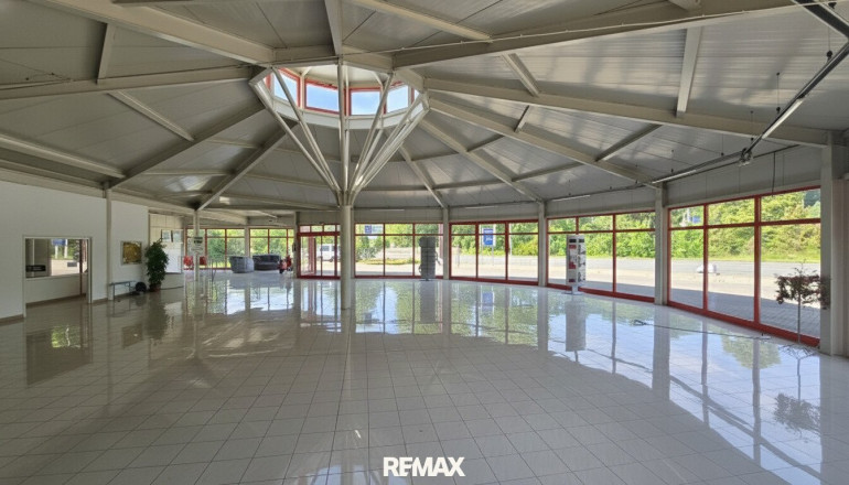 Halle / Lager / Produktion - 8472, Spielfeld - Glashalle um 7 Euro netto pro m² zu mieten! ! Flexible Flächen und vielseitige Nutzungsmöglichkeiten! Gute Sichtbarkeit