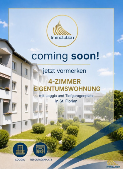 Wohnung - 4490, Sankt Florian - 4-Zimmer-Wohnung mit Loggia & Stellplatz in St. Florian | € 320.000