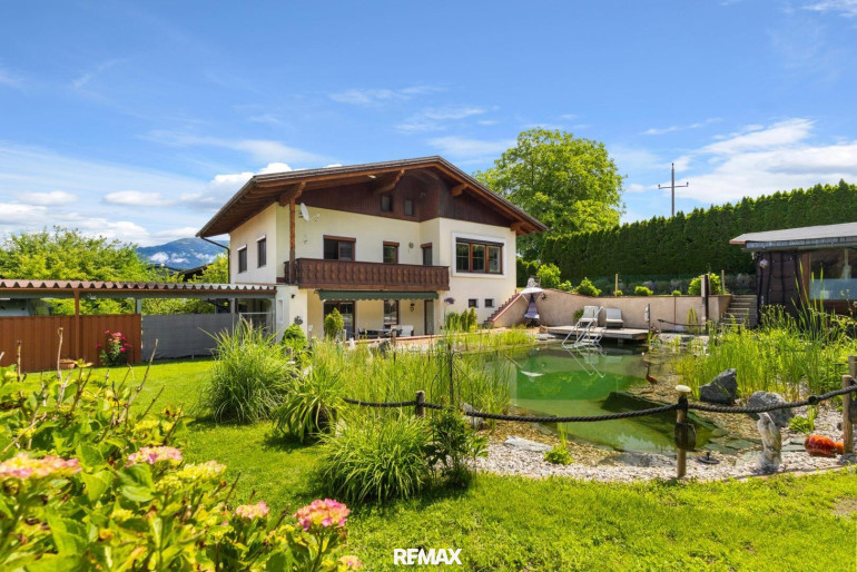 Haus - 9805, Baldramsdorf - Wohnen wie im Urlaub – Gepflegtes Wohnhaus mit Naturschwimmteich in Baldramsdorf