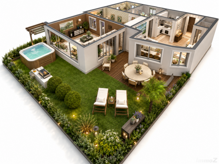 Wohnung - 8053, Graz,15.Bez.:Wetzelsdorf - Wohnen mit Urlaubsgefühl: 3 Zimmer und über 50 m² sonnige Gartenterrasse in Graz Wetzelsdorf