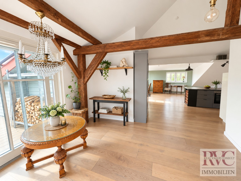 Wohnung - 5110, Oberndorf bei Salzburg - Außergewöhnliche Dachgeschosswohnung in Laufen mit Charme und zwei Dachterrassen