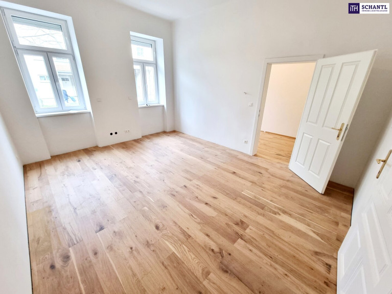 Wohnung - 1210, Wien - Neuer Preis! Erstbezug - Frisch sanierte Altbauwohnung! Hier will ich leben! Traumhaft saniertes Altbauhaus + Hofseitiger und riesiger Allgemeingarten + Lebensqualität + Luftwärmepumpe! Jetzt zugreifen!
