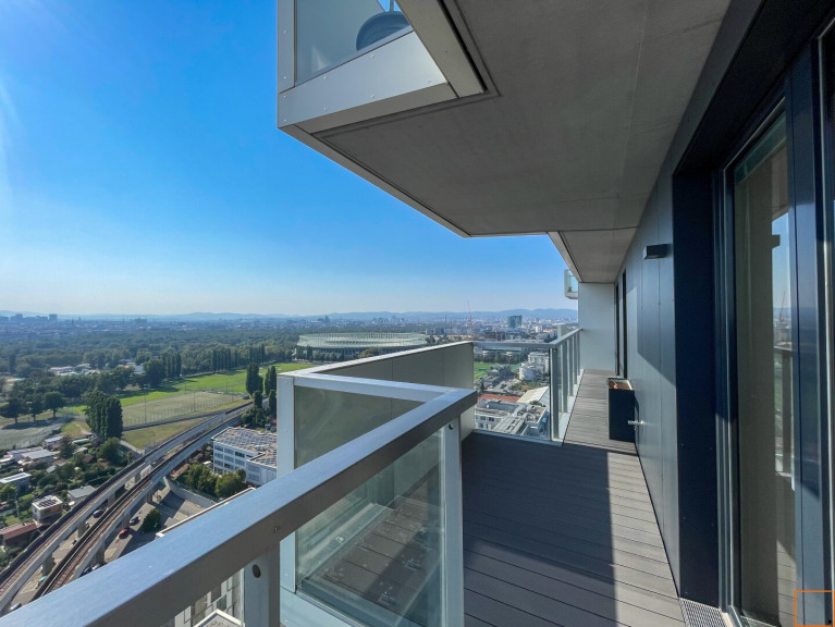 Wohnung - 1020, Wien - Marina Tower: Über den Dächern Wiens – vermietete 3-Zimmer-Eckwohnung im 22. Stock mit Loggia und Weitblick