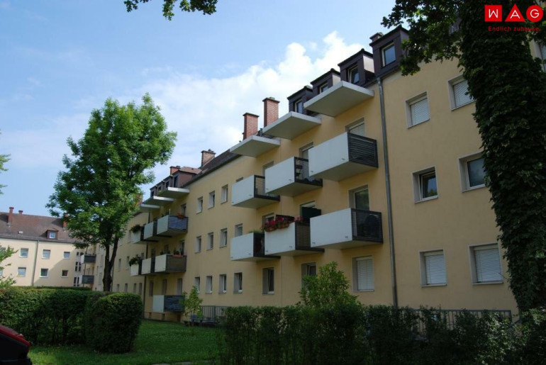 Wohnung - 4020, Linz - Heimkommen und wohlfühlen - ansprechende 2-Raum-Wohnung mit Balkon in zentrumsnaher Grünlage, am Bindermichl mitten in Linz! Optimale Infrastruktur vorhanden!