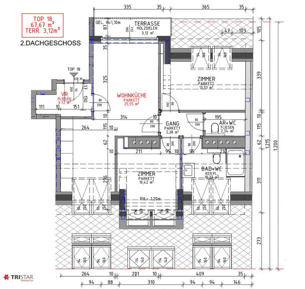 Wohnung - 1050, Wien - NEU! ++ NEUBAU ++ AUFSTOCKUNG ++ 1050 WIEN ++  ERSTBEZUG ++ HIMMELSRICHTUNG: SÜD-WEST ++ BARRIEREFREI ++ 8-PERSONEN-AUFZUG ++