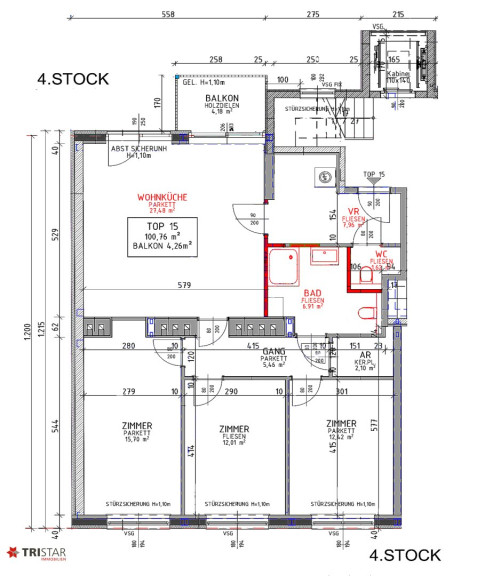 Wohnung - 1050, Wien - NEU! ++ NEUBAU ++ AUFSTOCKUNG ++ 1050 WIEN ++  ERSTBEZUG ++ HIMMELSRICHTUNG: SÜD-WEST ++ BARRIEREFREI ++ 8-PERSONEN-AUFZUG ++