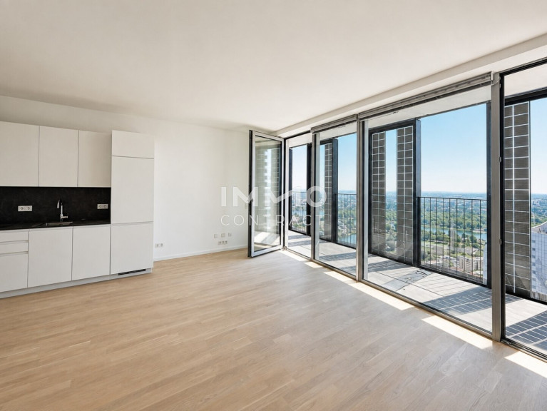 Wohnung - 1220, Wien - DC2 Tower: 39. Etage - Panorama-Ausblick und Loggia