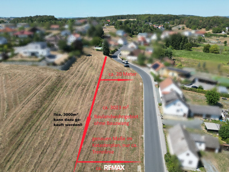 Grundstück - 7540, Güssing - Großes Baugrundstück ca 3.032 m² in 7540 Krottendorf bei Güssing - Ihr Traum vom Eigenheim - ohne Bauzwang!