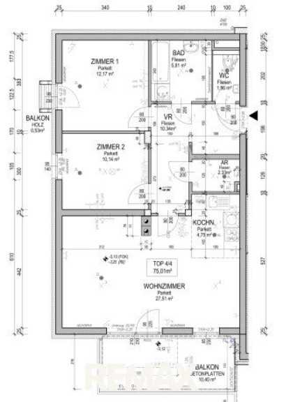 Wohnung - 3324, Euratsfeld - Moderne 3-Zimmer-Wohnung mit Grünblick in Euratsfeld!