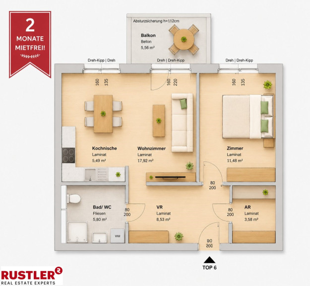Wohnung - 8020, Graz - Wohnfreude beginnt hier | 2 MONATE MIETFREI + neue Küche