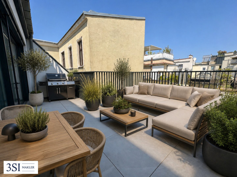 Wohnung - 1090, Wien - Historischer Charme, moderne Eleganz: Luxus Dachgeschosswohnung auf einer Ebene mit zusätzlicher Terrasse