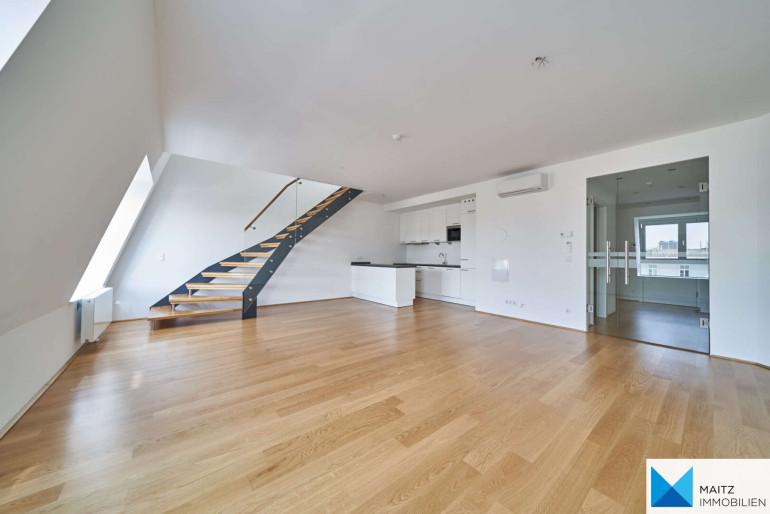 Wohnung - 1040, Wien - UNBEFRISTET: Exklusive Dachgeschossmaisonette mit großer Südost-Terrasse (nahe U1)