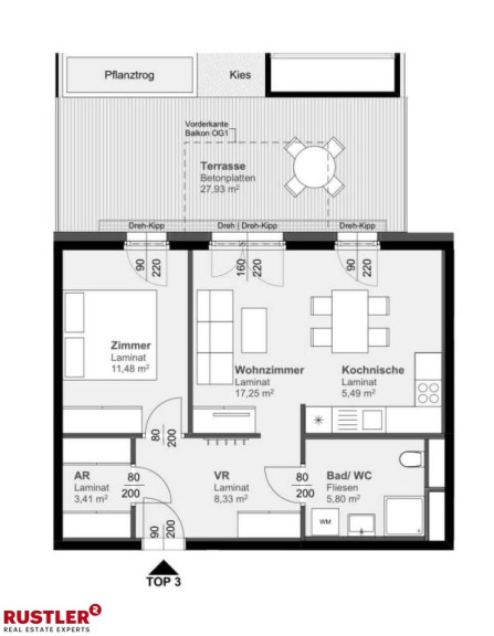 Wohnung - 8020, Graz - 2- Zimmerwohnung mit TERRASSE in zentraler Lage!